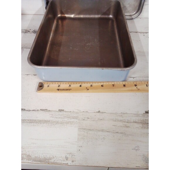 Vintage Blue Duck Mirro Aluminum Cake Pan Card Scratched Finish Missing - Picture 15 of 16